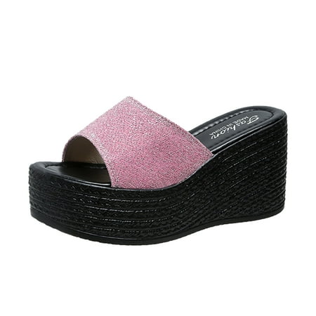 Daznico Slippers for Women Summer Sandals Wedge Heel Thick Sole Fish Mouth Solid Color Multicolor Casual Slipper (Color: Pink Size: 8.5 )
Daznico Slippers for Women Summer Sandals Wedge Heel Thick Sole Fish Mouth Solid Color Multicolor Casual Slipper (Color: Pink Size: 8.5 )