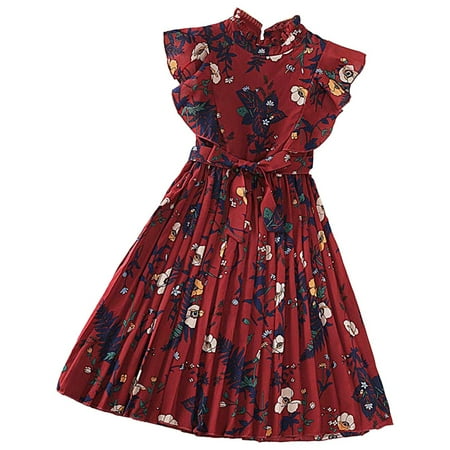 Summer Dresses For Girls Kids Clothes Kids Summer Vintage Print Flying Sleeves Pleated Princess For Children Aged 8 To 12 Sun Dress
Summer Dresses For Girls Kids Clothes Kids Summer Vintage Print Flying Sleeves Pleated Princess For Children Aged 8 To 12 Sun Dress