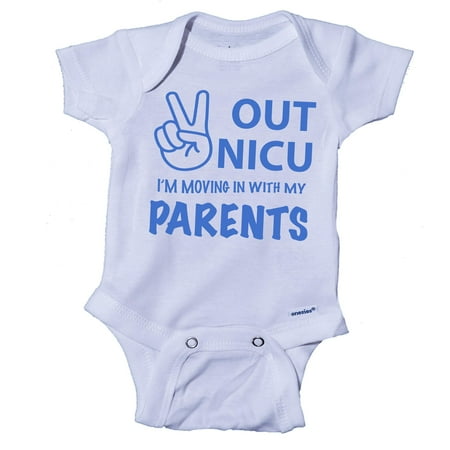 Ink Trendz® Peace Out NICU I m Going Home With My Parents- Miracle Baby- NICU Baby Onesie® One-Piece Bodysuit (0-3 Months Blue)
Ink Trendz® Peace Out NICU I m Going Home With My Parents- Miracle Baby- NICU Baby Onesie® One-Piece Bodysuit (0-3 Months Blue)