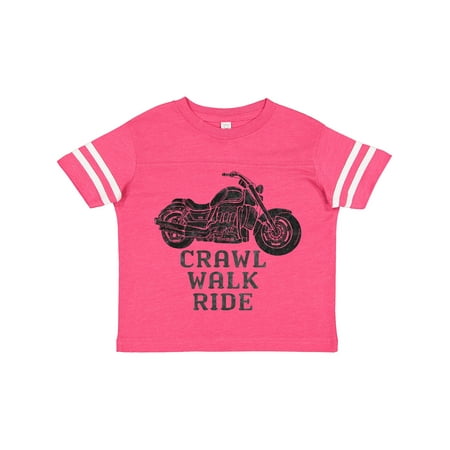 Inktastic Crawl Walk Ride Motorcycle Gift Toddler Boy or Toddler Girl T-Shirt