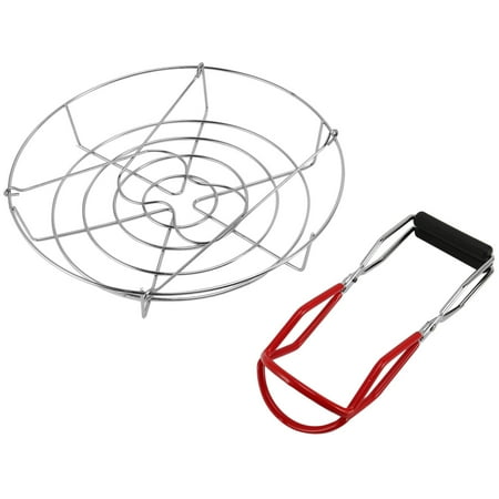 Stainless Steel Steamer Canning Rack and Canning Tongs with Handles for Regular Mouth or Stand Pressure Cooker Removal
Stainless Steel Steamer Canning Rack and Canning Tongs with Handles for Regular Mouth or Stand Pressure Cooker Removal