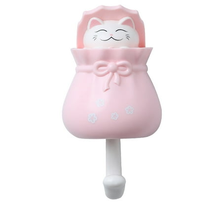 Lovely Cat Shape Hook No Trace Sticky Hooks Useful Key Bag Hook Coat Holder Hook Grocery Storage Hook for Home Living Room (Pink)
Lovely Cat Shape Hook No Trace Sticky Hooks Useful Key Bag Hook Coat Holder Hook Grocery Storage Hook for Home Living Room (Pink)