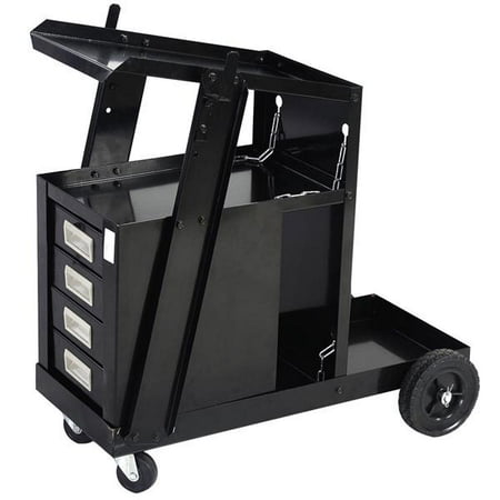 Clearance Sale! 4 Drawers Portable Wheels Steel Welding Cart Black