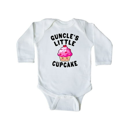 Inktastic Guncles Little Cupcake Gift Baby Girl Long Sleeve Bodysuit