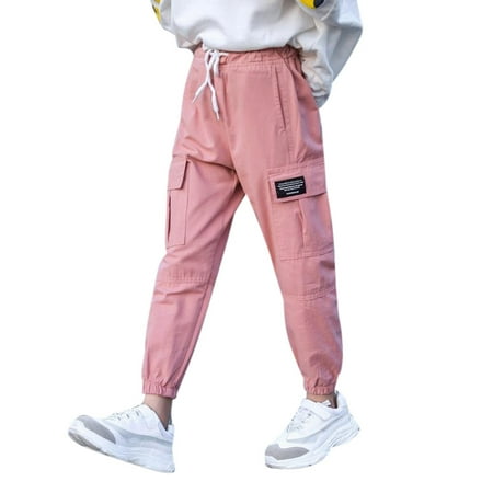 Baozhu Little Girls Casual Cargo Jogger Pants Lightweight Athletic Drawstring Sweatpants with Pockets for Casual Workout Running
Baozhu Little Girls Casual Cargo Jogger Pants Lightweight Athletic Drawstring Sweatpants with Pockets for Casual Workout Running