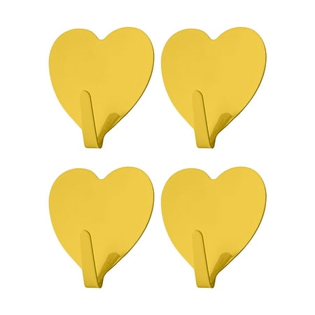 XIUH 4Pcs Wrought Iron Love Hook Self-Adhesive Punch-Free Stainless Steel Hook Heart-Shaped Hook Home Creative Decoration Yellow
XIUH 4Pcs Wrought Iron Love Hook Self-Adhesive Punch-Free Stainless Steel Hook Heart-Shaped Hook Home Creative Decoration Yellow