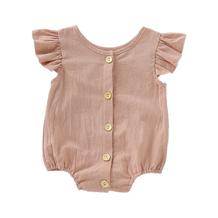 Sunisery Infant Baby Girls Kids Ruffle Linen Romper Bodysuit Sunsuit Outfits Clothes Set Pink 18-24 Months
Sunisery Infant Baby Girls Kids Ruffle Linen Romper Bodysuit Sunsuit Outfits Clothes Set Pink 18-24 Months