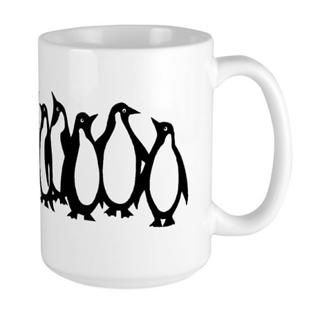 CafePress - 6 Penguins Large Mug - 15 oz Ceramic Large Mug