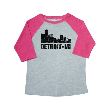 Inktastic Detroit Skyline Grunge Gift Toddler Boy or Toddler Girl T-Shirt