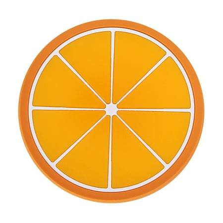 1PC Fruit Shape Silicone Cup Pad Slip Insulation Pad Cup Mat Pad Hot Drink Holder Fruit Soft Rubber Cup Mat Silicone Nonslip Anti Scalding Silicone Cup Mat Christmas Place Mats Indoor Dining Christmas