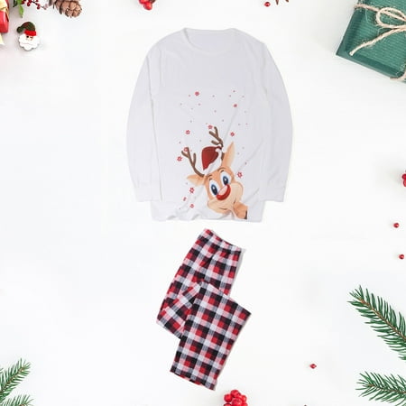 women Christmas pajamas for family matching outfits son daughter sets soft White Woman Christmas Fashion Cute Lattice Elk Print Top Pants Suit Family Parent-child Wear
women Christmas pajamas for family matching outfits son daughter sets soft White Woman Christmas Fashion Cute Lattice Elk Print Top Pants Suit Family Parent-child Wear