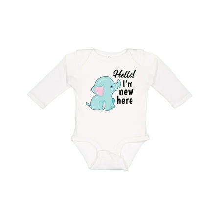 Inktastic Hello I m New Here with Cute Baby Elephant Gift Baby Boy or Baby Girl Long Sleeve Bodysuit
Inktastic Hello I m New Here with Cute Baby Elephant Gift Baby Boy or Baby Girl Long Sleeve Bodysuit