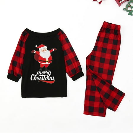 Christmas Kids Pajamas Set Happy Dwarf Print Family Sleepwear Matching Set