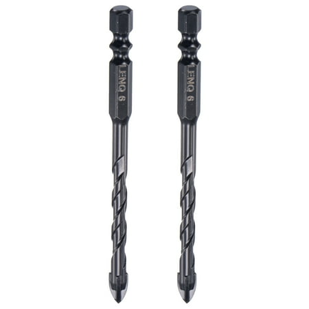 Uxcell Concrete Masonry Drill Bit High Speed Steel 1/4 Shank 6mm Dia. for Glass 2Pack
Uxcell Concrete Masonry Drill Bit High Speed Steel 1/4 Shank 6mm Dia. for Glass 2Pack