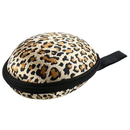 NUOLUX Silicone Bra Case Invisible Bra Storage Case Zippered Travel Case for Women(Leopard)