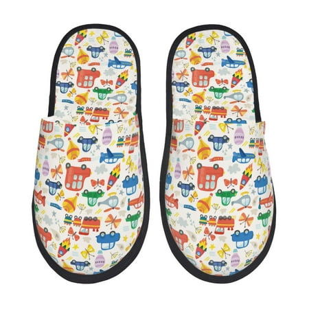 Qekee Cartoon Transportation Print Furry Slippers for Women and Men House Slipper Funny Bedroom Slippers Indoor -Medium
Qekee Cartoon Transportation Print Furry Slippers for Women and Men House Slipper Funny Bedroom Slippers Indoor -Medium