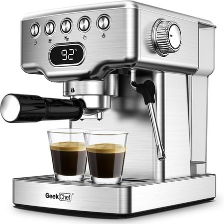 Espresso Machine with Milk Frother 20 Bar Pump Stainless Steel Professional Coffee and Cappuccino Machine New Silver
Espresso Machine with Milk Frother 20 Bar Pump Stainless Steel Professional Coffee and Cappuccino Machine New Silver
