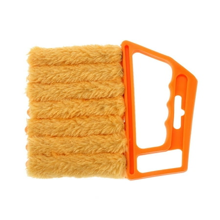 FTjfrsbc Window Blind Cleaning Brush Air Conditioner Shutter Dust Cleaner (Yellow 1)