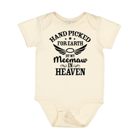 Inktastic Handpicked for Earth by My Meemaw in Heaven with Angel Wings Gift Baby Boy or Baby Girl Bodysuit
Inktastic Handpicked for Earth by My Meemaw in Heaven with Angel Wings Gift Baby Boy or Baby Girl Bodysuit