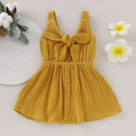KONBECA Toddler Girl Outfits Princess Dresses Baby Girls Cute Solid Breathable Hollow Out Bow Suspenders Skirt Casual Dress Cotton Dresses Yellow (4-5 Years)
KONBECA Toddler Girl Outfits Princess Dresses Baby Girls Cute Solid Breathable Hollow Out Bow Suspenders Skirt Casual Dress Cotton Dresses Yellow (4-5 Years)