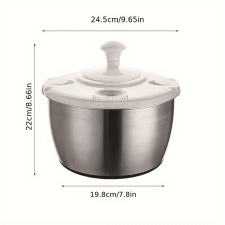 JINZHMQWL Manual Stainless Steel Salad Spinner Dehydrator - Efficient Rotating Basket for Kitchen Use No Electricity Needed - Durable and Easy to Use - Eco-Friendly Alternative for Healt
JINZHMQWL Manual Stainless Steel Salad Spinner Dehydrator - Efficient Rotating Basket for Kitchen Use No Electricity Needed - Durable and Easy to Use - Eco-Friendly Alternative for Healt