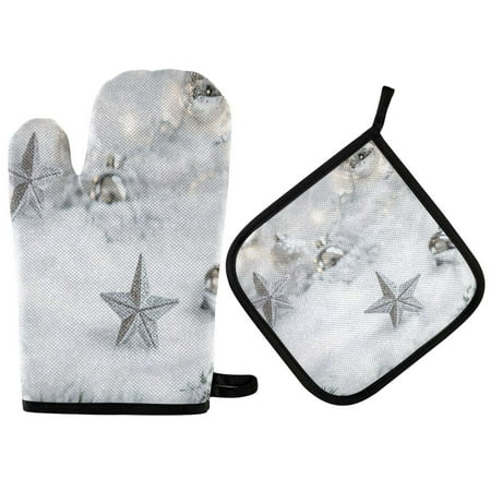 2pcs kitchen insulation gloves Oven Mitts and Pot Holders Sets Heat Resistant kitchen insulation pad Silver Stars and Snow
2pcs kitchen insulation gloves Oven Mitts and Pot Holders Sets Heat Resistant kitchen insulation pad Silver Stars and Snow