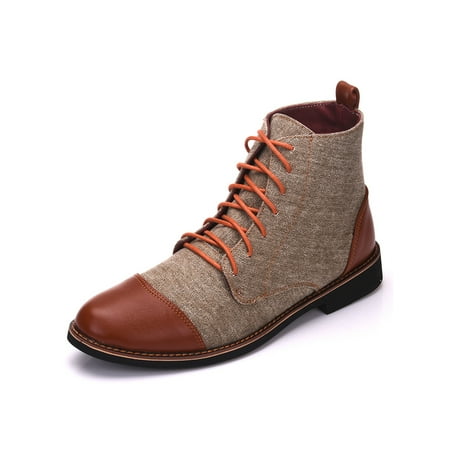 Kesitin Mens Slip Resistant Patchwork Low-Heel Booties Outdoor Lightweight Low Calf Winter Shoes Khaki 6
Kesitin Mens Slip Resistant Patchwork Low-Heel Booties Outdoor Lightweight Low Calf Winter Shoes Khaki 6