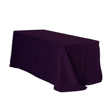 Your Chair Covers - 90 x 132 Inch Rectangular Polyester Tablecloth Eggplant