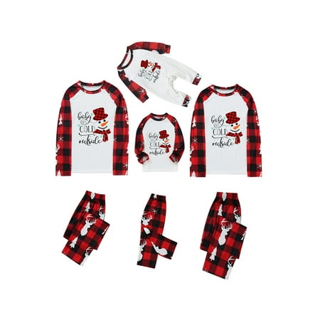 Suanret Family Matching Christmas Pajamas Adult Kids Snowman Tops + Plaid Trousers Homewear Sleepwear Clothes Sets White Red 10-11 Years
Suanret Family Matching Christmas Pajamas Adult Kids Snowman Tops + Plaid Trousers Homewear Sleepwear Clothes Sets White Red 10-11 Years