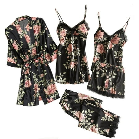 Mortilo Intimates 5PC Sexy Lace Satin Robe Bathrobe Trousers Shorts Lingerie Set Pajamas Sleepwear Polyester
Mortilo Intimates 5PC Sexy Lace Satin Robe Bathrobe Trousers Shorts Lingerie Set Pajamas Sleepwear Polyester