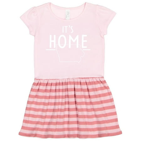Inktastic It s Home- State of Iowa Outline Gift Toddler Girl Dress