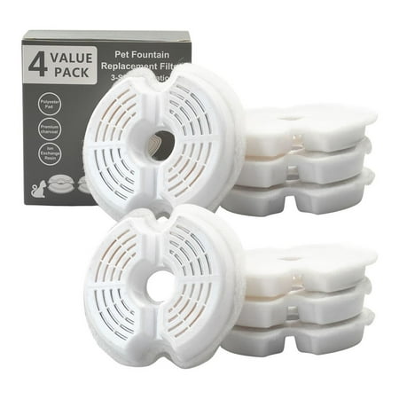 Fovolat 8pcs Cat Water Fountain Filter - Activated Carbon Replacement Filters for Pet Water Fountains - Filtration System for Ceramic&Stainless Steel Automatic Fountain
Fovolat 8pcs Cat Water Fountain Filter - Activated Carbon Replacement Filters for Pet Water Fountains - Filtration System for Ceramic&Stainless Steel Automatic Fountain