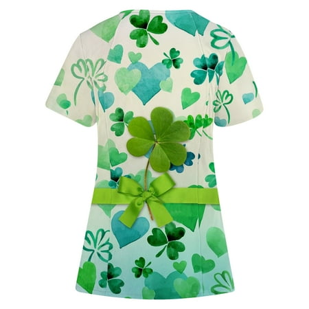 St. Patrick s Day Womens Nurse Uniforms Trendy Floral Print Cute Graphic V Neck Scrub Tops Working Uniforms with Pockets
St. Patrick s Day Womens Nurse Uniforms Trendy Floral Print Cute Graphic V Neck Scrub Tops Working Uniforms with Pockets