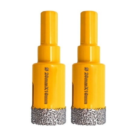 Diamond Core Drill Bit 2pcs 4/5 (20mm) with 5/8-11 Thread Dry Drilling for Porcelain Tile Ceramic Granite Marble Stone Masonry Brick
Diamond Core Drill Bit 2pcs 4/5 (20mm) with 5/8-11 Thread Dry Drilling for Porcelain Tile Ceramic Granite Marble Stone Masonry Brick