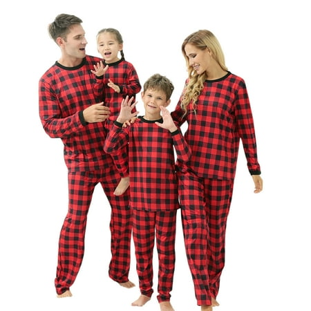 FOCUSNORM Christmas Family Plaid Print Long Sleeve O-Neck T-shirt+Elastic Waist Trousers
FOCUSNORM Christmas Family Plaid Print Long Sleeve O-Neck T-shirt+Elastic Waist Trousers