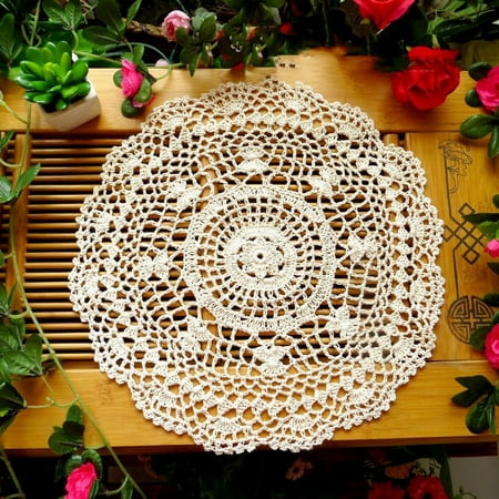 KEYBANG Christmas Savings! Handmade Cotton Table Mat With Lace Circular Lace Table Mat Circular Meal Mat Crochet Lace Tableclothfor Christmas Party Decoration Beige
KEYBANG Christmas Savings! Handmade Cotton Table Mat With Lace Circular Lace Table Mat Circular Meal Mat Crochet Lace Tableclothfor Christmas Party Decoration Beige
