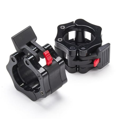 2 in. Barbell Clamps with Quick Release for Olympic Bars Black