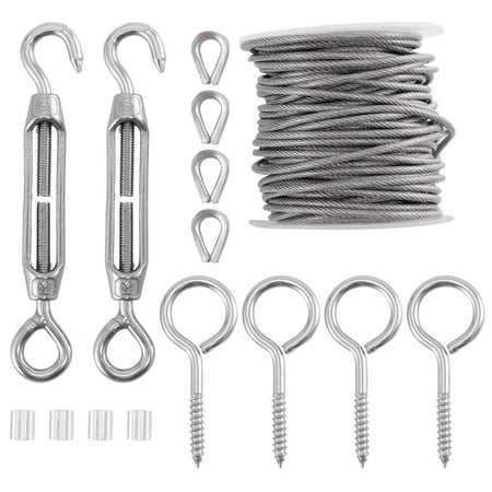 1 Set 15m Stainless Steel Rope Sturdy Clothes Line Clothesline String Steel Wire Rope for Home Work Factory Shop (Silver)
1 Set 15m Stainless Steel Rope Sturdy Clothes Line Clothesline String Steel Wire Rope for Home Work Factory Shop (Silver)