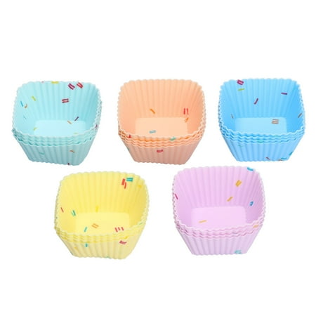 Pero pio 20Pcs Silicone Cupcake Molds Non-Stick Baking Cups Multipurpose Baking Molds Micro Oven-Safe Pastry Muffin Molds for Cookie Biscuit Chocolate Candy (5 Colors) No.1
Pero pio 20Pcs Silicone Cupcake Molds Non-Stick Baking Cups Multipurpose Baking Molds Micro Oven-Safe Pastry Muffin Molds for Cookie Biscuit Chocolate Candy (5 Colors) No.1