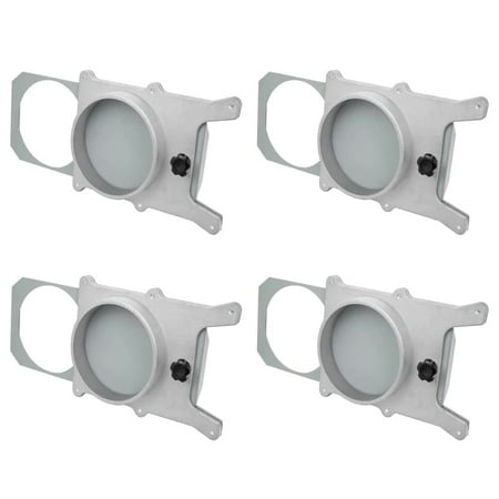 POWERTEC 70135-P4 4-Inch Aluminum Blast Gate for Dust Collector/Vacuum Fittings 4 PK
