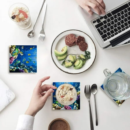 ZHANZZK Tropical Underwater World Fish Ocean Set of 8 Coaster for Drinks Absorbent Ceramic Stone Coasters Cup Mat with Cork Base for Home Kitchen Room Coffee Table Bar Decor
ZHANZZK Tropical Underwater World Fish Ocean Set of 8 Coaster for Drinks Absorbent Ceramic Stone Coasters Cup Mat with Cork Base for Home Kitchen Room Coffee Table Bar Decor