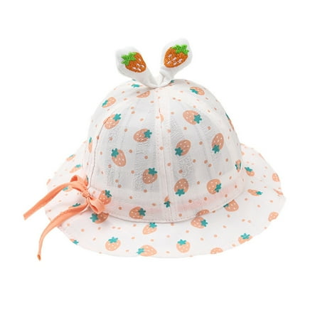 Infant Baby Girls Sun Protection Hat Strawberry Pattern Adjustable Chin Strap Summer Bucket Hat
Infant Baby Girls Sun Protection Hat Strawberry Pattern Adjustable Chin Strap Summer Bucket Hat