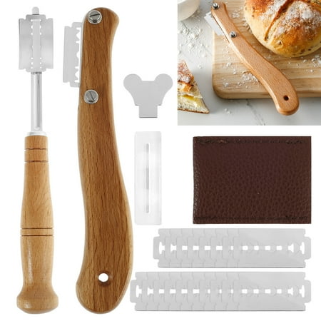 MLfire Bread Bakers Lame Slashing Tool with Wooden Handle Safe Storage Stainless Steel Bread Knives for Kitchen Baking
MLfire Bread Bakers Lame Slashing Tool with Wooden Handle Safe Storage Stainless Steel Bread Knives for Kitchen Baking
