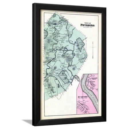 1880, Fryeburg Town, Rumford, Rumford Point, Maine, United States Framed Print Wall Art