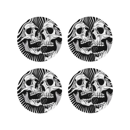 Leather Coasters with Heat-resistant for Drinks Psychedelic Skull Illusion Art -标题2 Round Shape
Leather Coasters with Heat-resistant for Drinks Psychedelic Skull Illusion Art -标题2 Round Shape