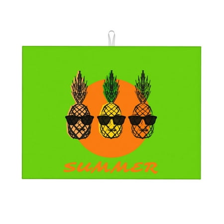 Summer Pineapple Dish Drying Mat Absorbent Microfiber Dishes Drainer Mats for Kitchen Counter 24 x 18in
Summer Pineapple Dish Drying Mat Absorbent Microfiber Dishes Drainer Mats for Kitchen Counter 24 x 18in