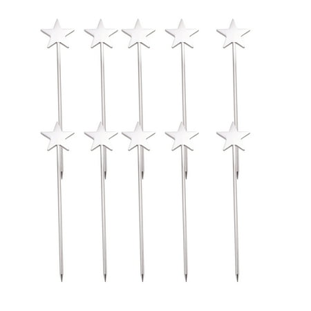 10 Pcs 304 Stainless Steel Cocktail Picks Rustproof Star Shaped Fruit Picks Dessert Picks for Dinner Party Banquet (Silver)
10 Pcs 304 Stainless Steel Cocktail Picks Rustproof Star Shaped Fruit Picks Dessert Picks for Dinner Party Banquet (Silver)