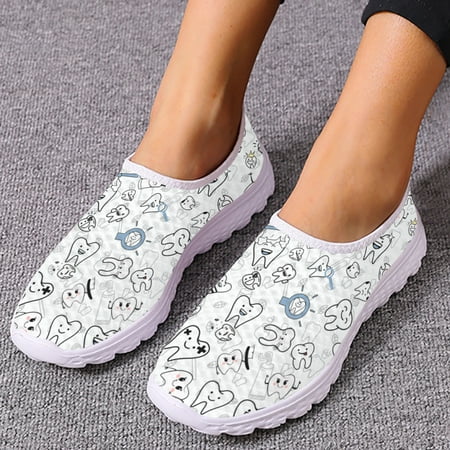 Fashion Dentist Cartoon Women Flat Shoes Tooth Cartoon Breathable Mesh Sneaker Femme Slip-on Loafers Beach Footwear
Fashion Dentist Cartoon Women Flat Shoes Tooth Cartoon Breathable Mesh Sneaker Femme Slip-on Loafers Beach Footwear