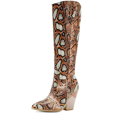 The shy Womens Knee High Boots Side Zipper Snakeprint Chunky Mid Heel Cowgirl Cowboy Western Boots
The shy Womens Knee High Boots Side Zipper Snakeprint Chunky Mid Heel Cowgirl Cowboy Western Boots