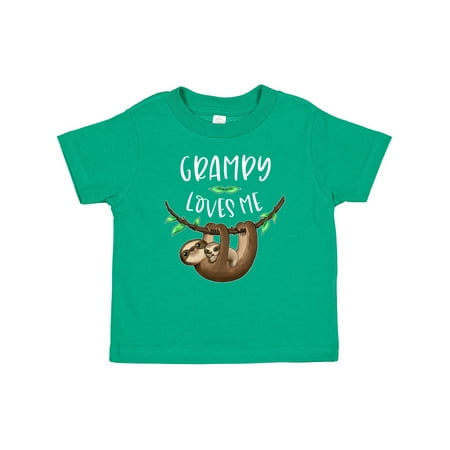 Inktastic Grampy Loves Me Cute Sloth and Baby Gift Baby Boy or Baby Girl T-Shirt